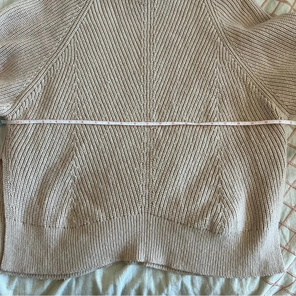 AllSaints Sylvie Oatmeal Jumper Cashmere Wool Blend Sweater Nude Pink Size Large - Picture 7 of 13